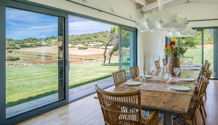 Dining area of VN200 in Menorca